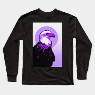 Retro Illustration of Bald Eagle Long Sleeve T-Shirt